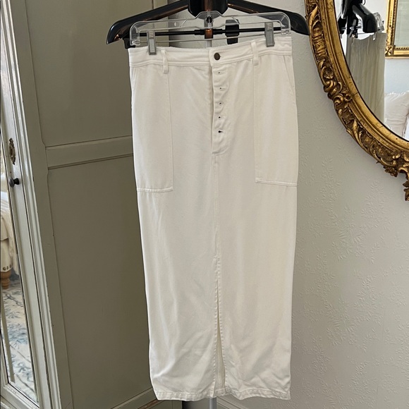 Young Fabulous & Broke Dresses & Skirts - YFB Elegant White Button-Front Maxi Skirt